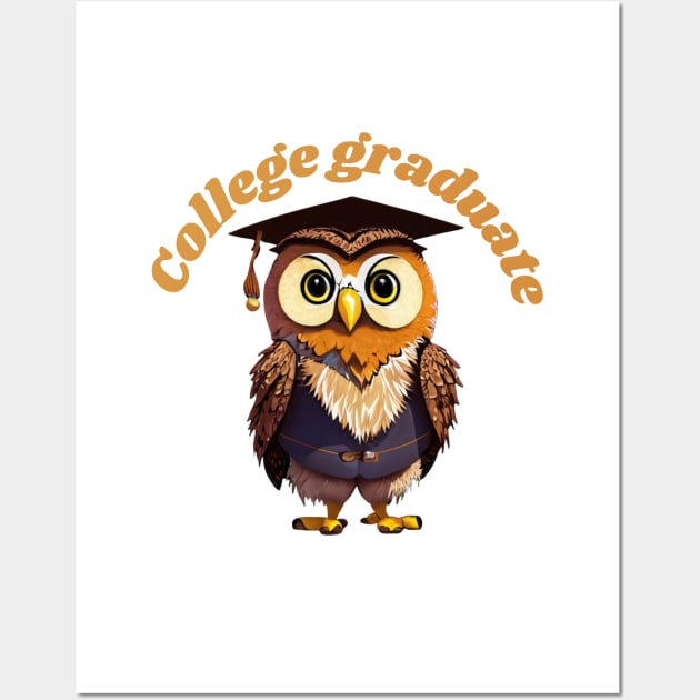 College Graduate owl Wall Art by Project Charlie